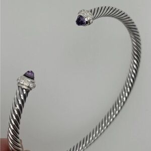 David Yurman 5mm w diamonds sz small and med authentic comes w authenticity NEW